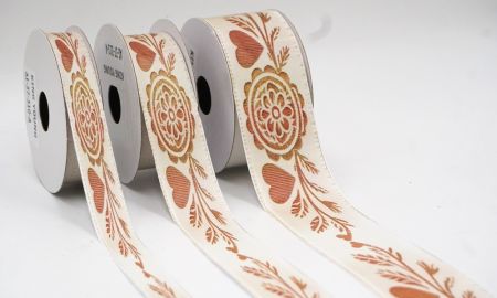 Rustikal Blüte Volksherz Jacquardband_AI-KN